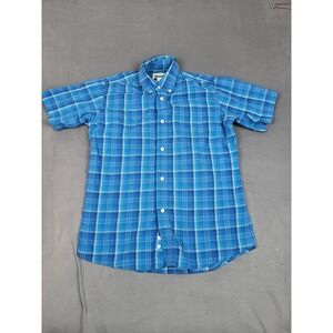 Wrangler Riata Shirt Kids Large Blue Lightweight Button Up Western Camp‎ Shirt